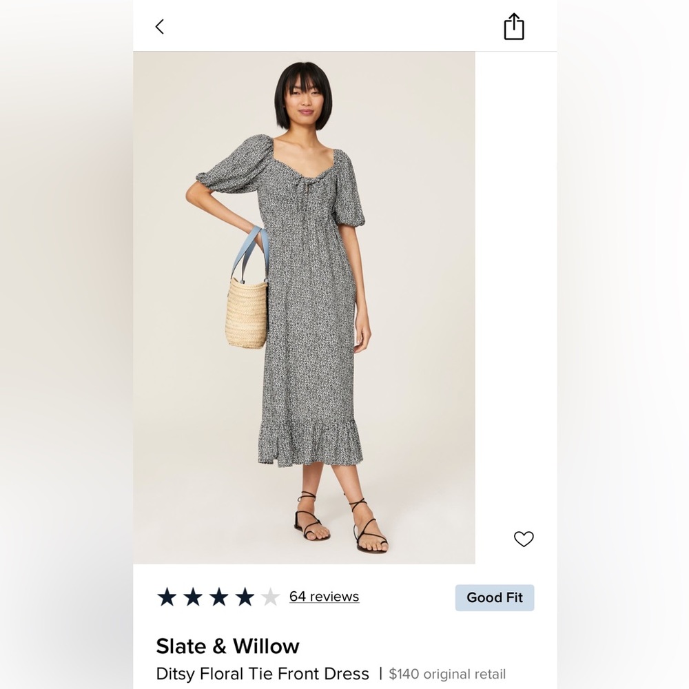 Slate & Willow tie front dress